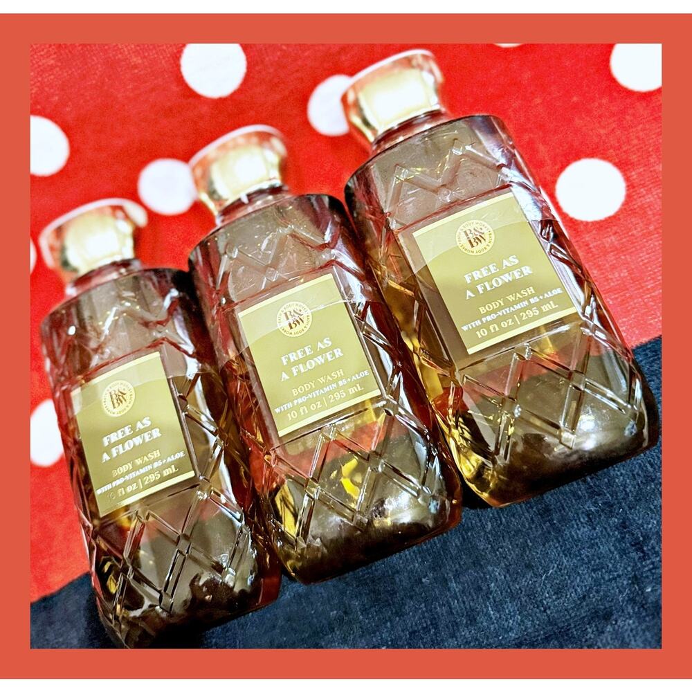 Bath & Body Works Free as a Flower 10oz Shower Gel Body Wash with Aloe B5 x3 - Picture 2 of 3